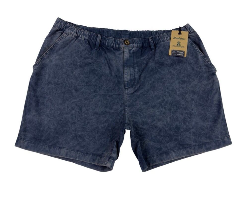 Chubbies Originals Shorts Mens XXL Blue Indigos 5.5” Inseam Stretch Casual NWT